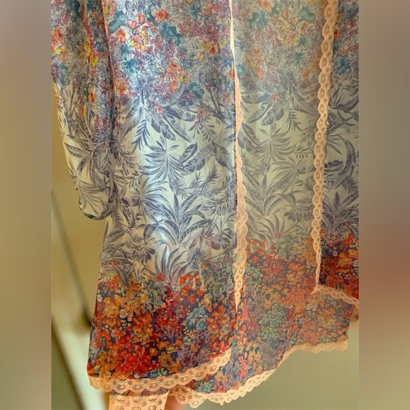 Victoria Secret Sheer Kimono with Lace Edging NWT - Picture 8 of 8